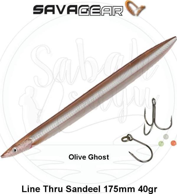 Savage Gear 3D Line Thru Sandeel 175mm 40g 03 Olive Ghost - Image 1