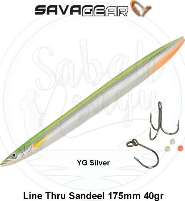 Savage Gear 3D Line Thru Sandeel 175mm 40g 05 YG Silver - Image 1