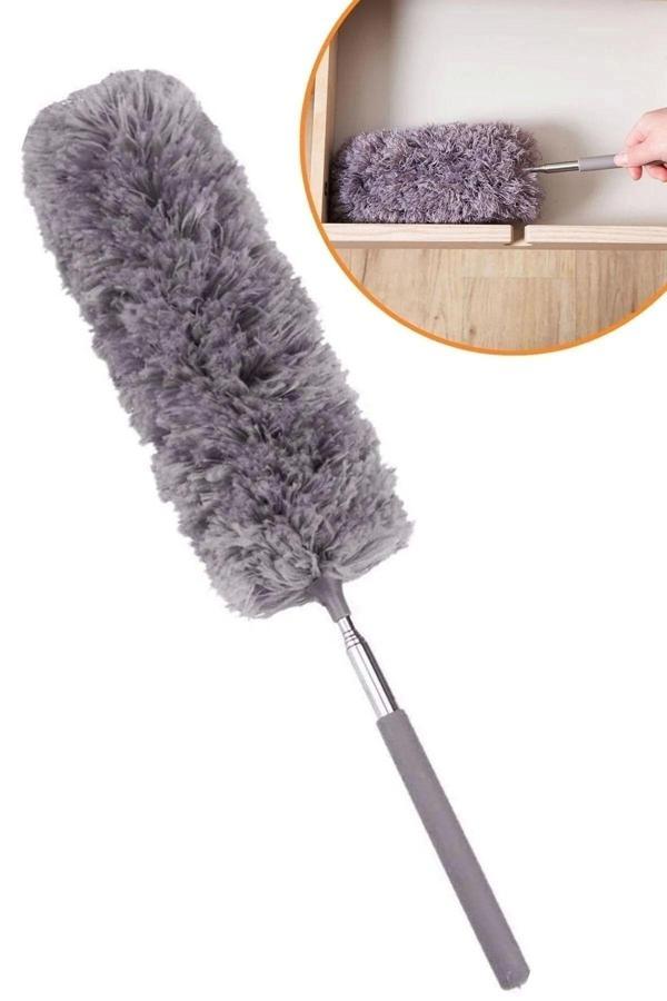 260 cm Teleskopik Mikrofiber Toz Alma Fırçası 7 Kademe Ayarlı Uzatılabilir Yumuşak Başlıklı Araç & Ev Temizlik Fırçası - Image 1