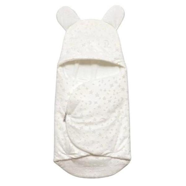 Bebitof Ay Yıldız Desenli Kundak 95015 Beyaz - Image 1