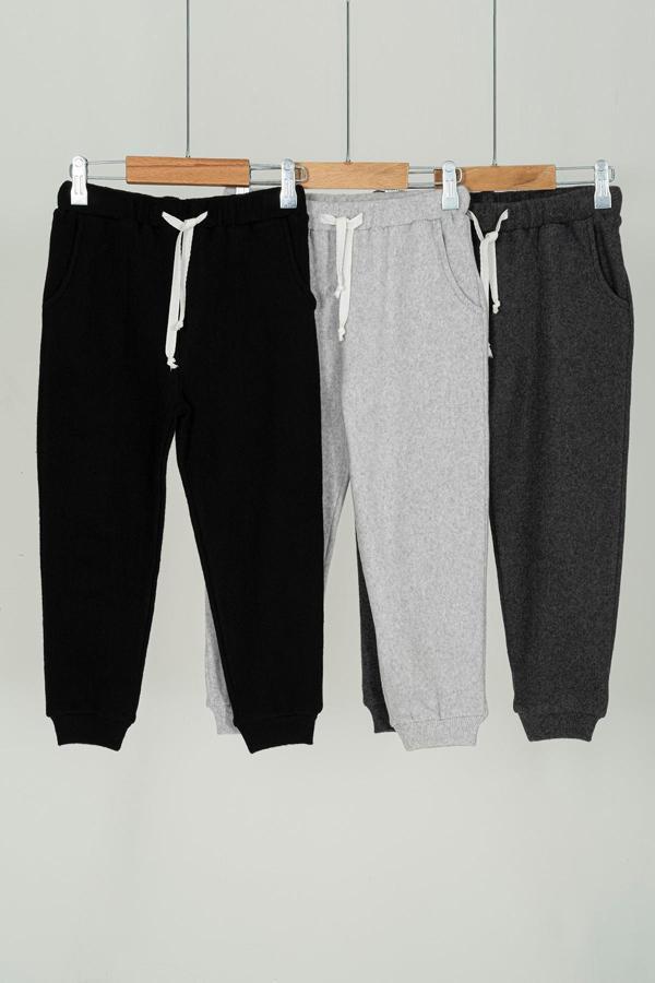 3'lü Cepli Siyah Gri Antrasit Erkek Çocuk Jogger Set - Image 1