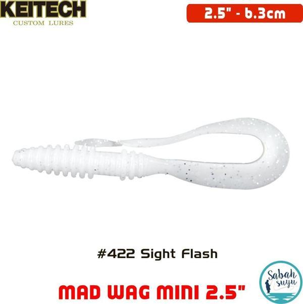 Keitech Mad Wag Mini 6.3cm (2.5") #422 Sight Flash Silikon Kurt - Image 1