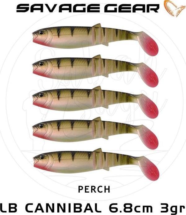 Savage Gear LB Cannibal 6.8cm 3gr Silikon Yem (5ad) Perch - Image 1