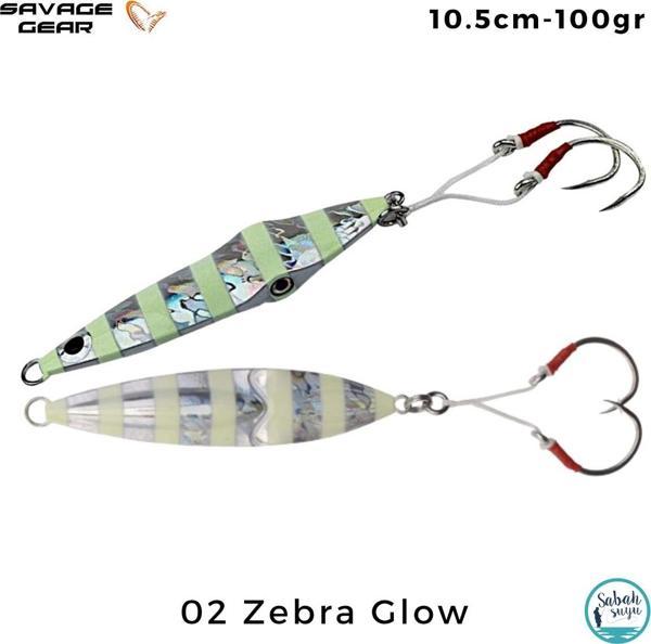 Savage Gear Squish Jig 10.5cm 100gr 02 Zebra Glow - Image 1