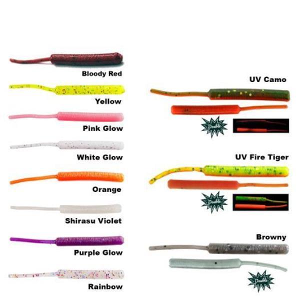 Fujin Baby Worm Kokulu Lrf Silikon Yemi Pink Orange - Image 1