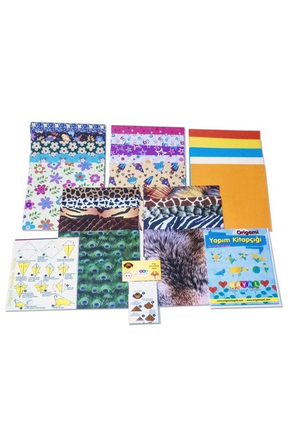 Quilling Origami Kağıt Seti Karışık Desenli 100Lü Paket - Image 1