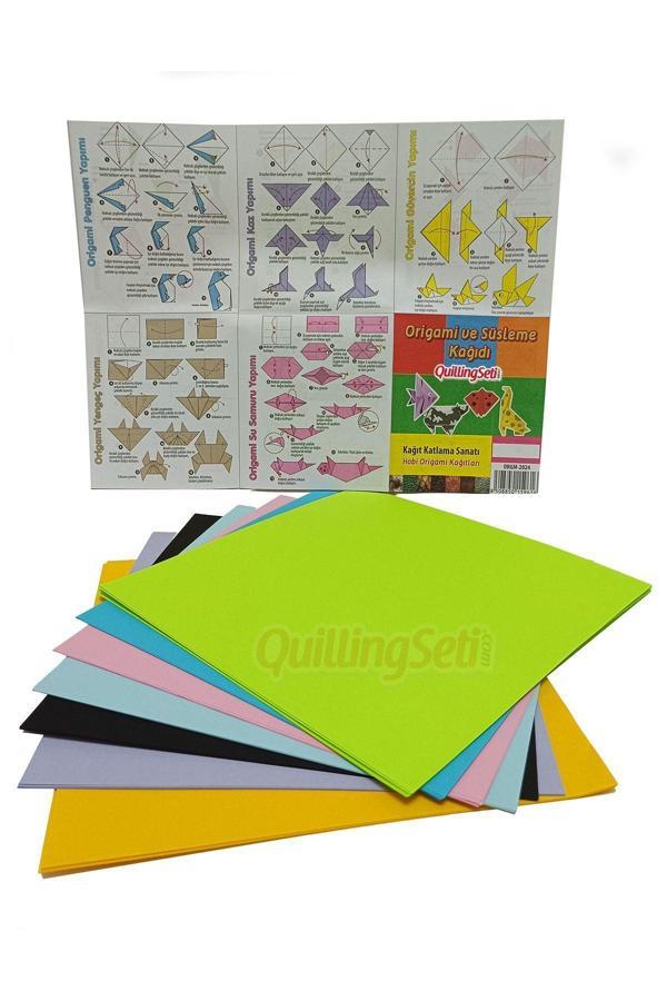 Quilling Origami Kağıdı, 200 Adet Çift Taraflı Karışık Renkli Origami - 200 Adetli 20 Cm X 20 Cm Set - Image 1