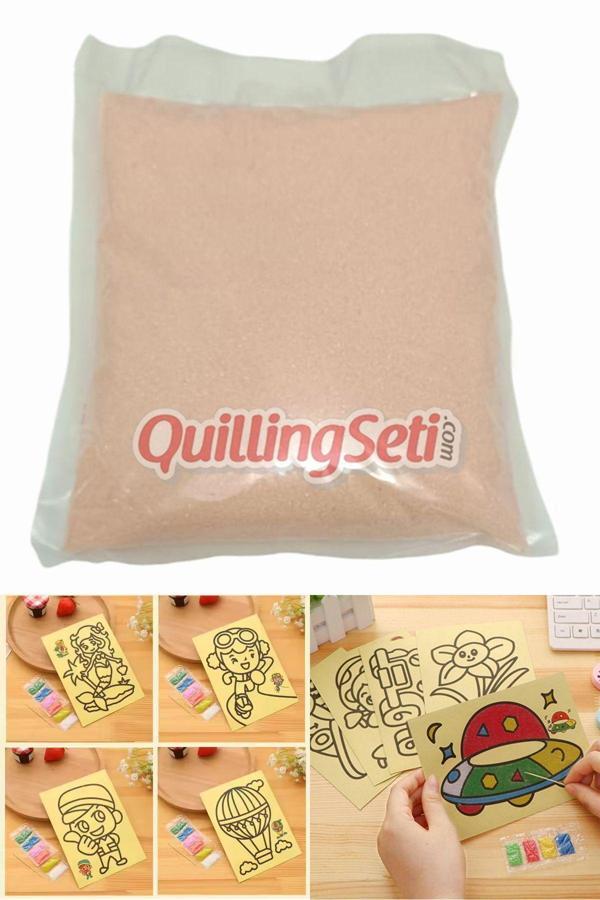 Quilling Ten Rengi Kum Boyama Kumu, Aktivite Kumu, Oyun Kumu, Dekoratif Renkli Kum 500Gr - Image 1