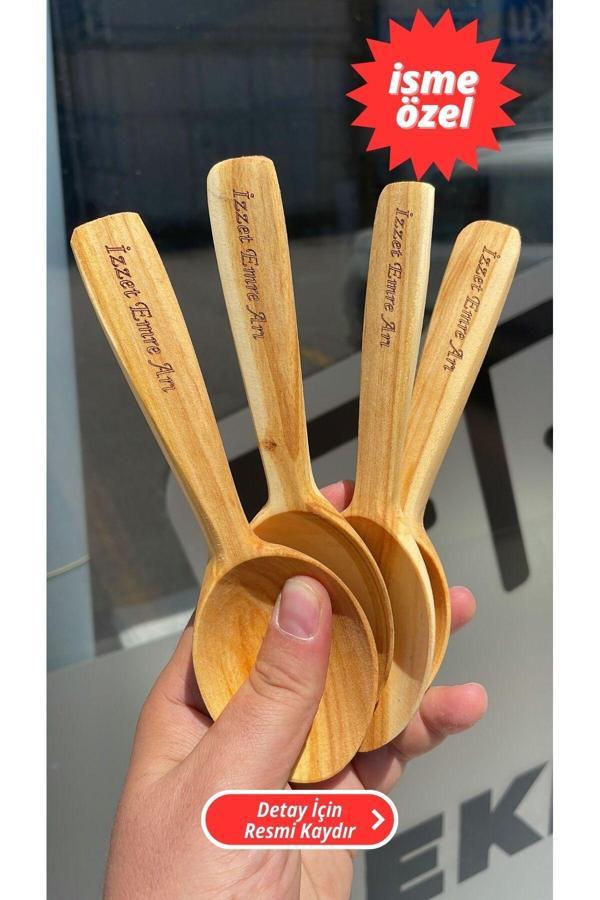 Ankara Oyun Kaşığı Kiraz Oyun Kaşığı - İsme Özel - (Şimşir Kaşık Kalitesinde) - Image 1