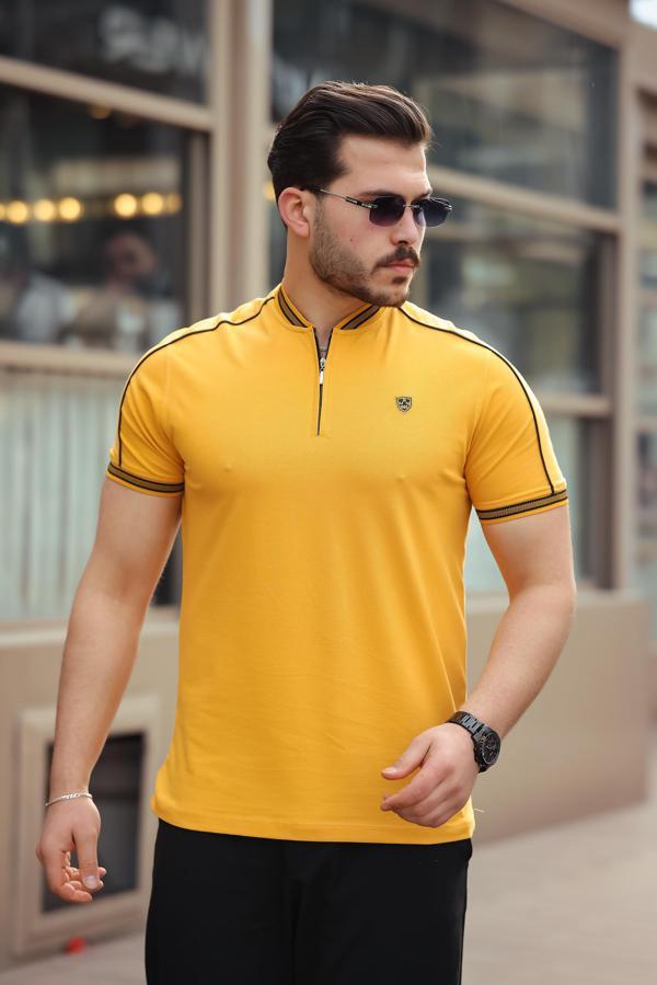 Miron Hardal Kolej Yaka Yarım Fermuarlı Kısa Kollu Tişört- 2408 - Image 1
