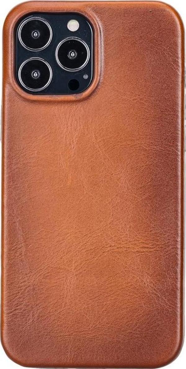 Apple iPhone 13 Pro Max Uyumlu Deri Arka Kapak ROCK RST2EF Taba - Image 1