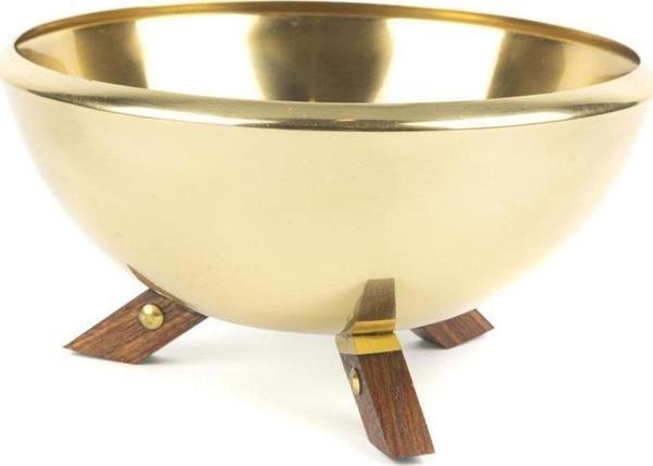 Mikasa Moor Gold Ahşap Ayaklı Kase 26 x 14 Cm - Image 1
