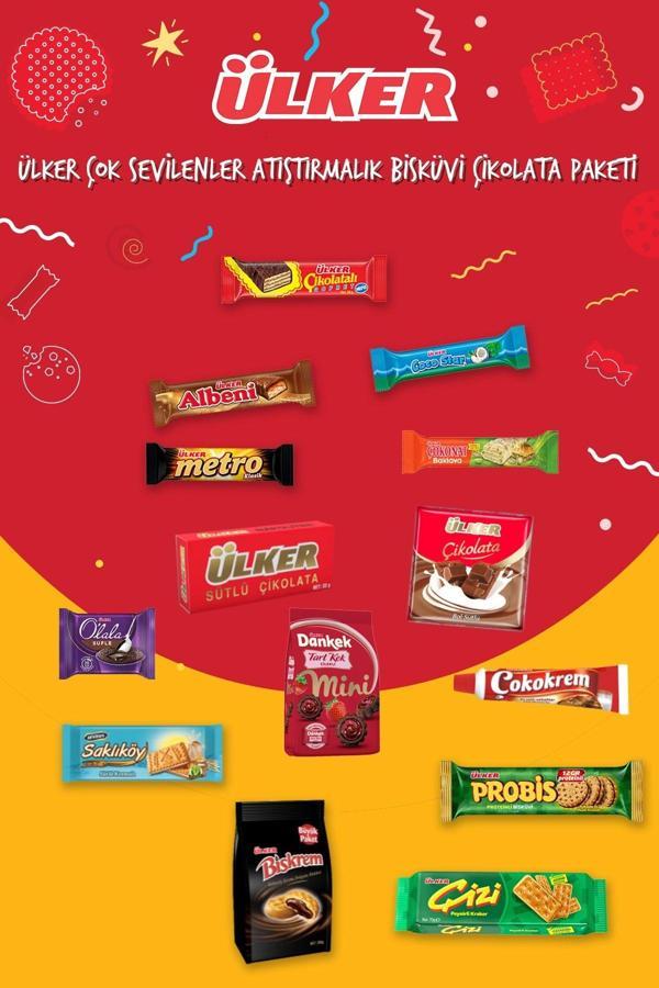 ÜLKER ÇOK SEVİLENLER ATIŞTIRMALIK BİSKÜVİ ÇİKOLATA PAKETİ - Image 1