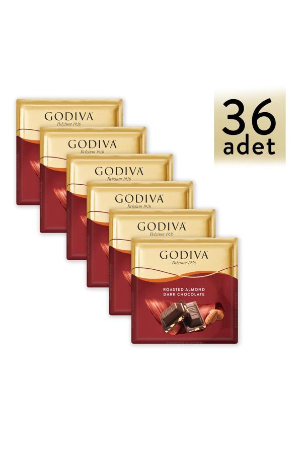 GODIVA KARE ÇİKOLATA BADEM BITTER 60G x36 ADET - Image 1