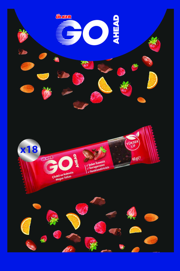 GO AHEAD ÇİLEKLİ HURMA BAR 40 x 18 - Image 1