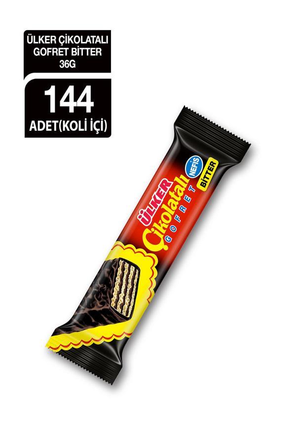 ÜLKER ÇIKOLATALI GOFRET BITTER 36GR x144 ADET - Image 1