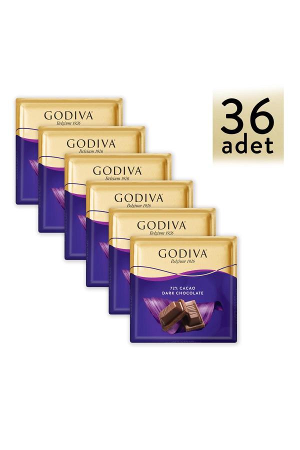 GODIVA KARE ÇİKOLATA %72 BITTER 60G x36 ADET - Image 1