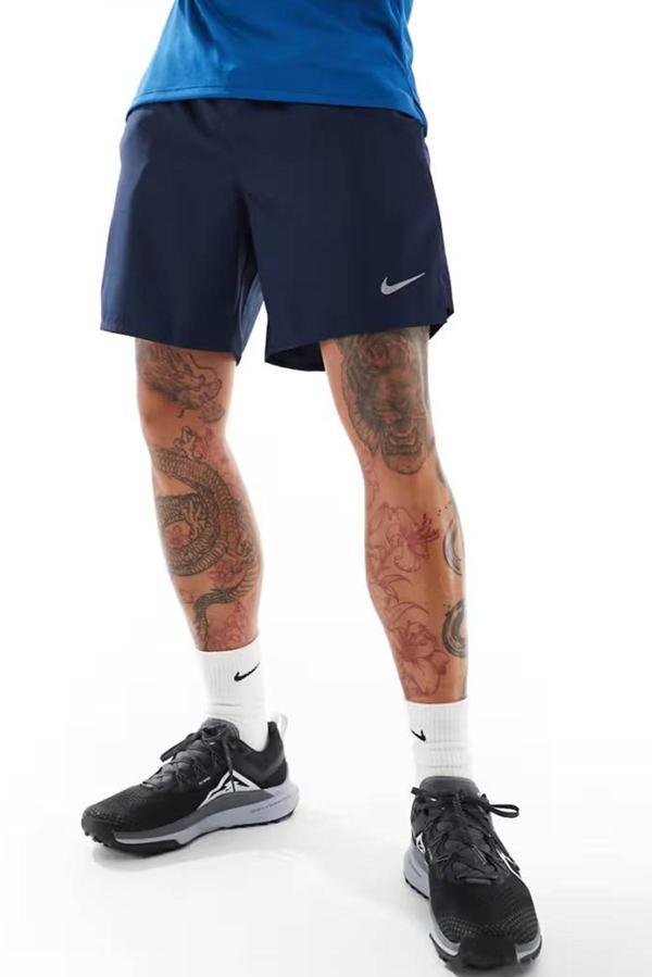 Nike Running Dri Fit 2 in1 Challenger 7" Short Erkek Dokuma Taytlı Koşu Şortu Lacivert - Image 1