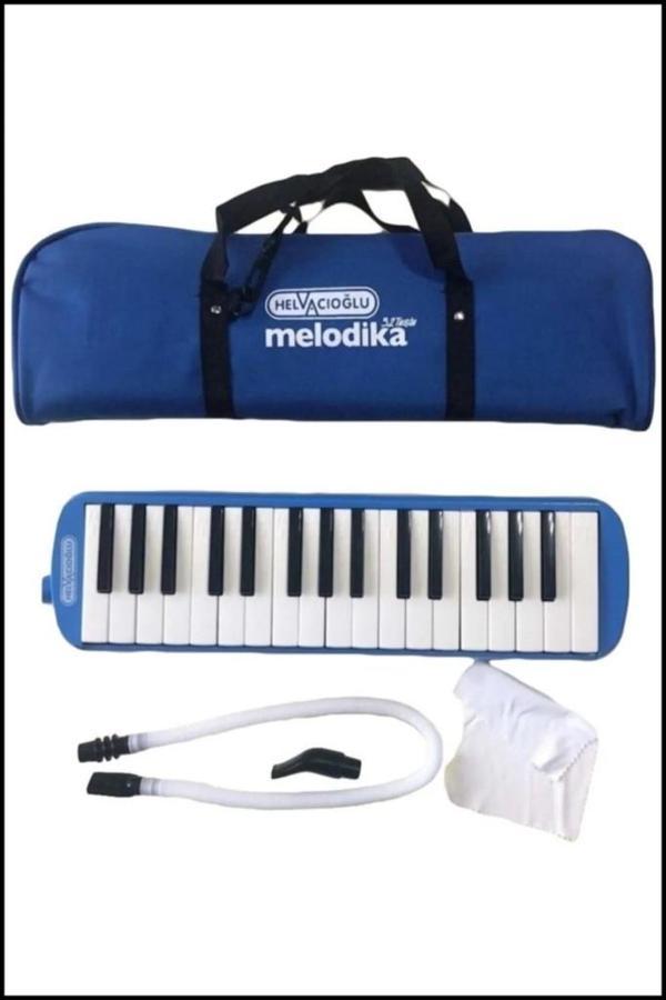 Helvacıoğlu 32 Tuşlu Melodika Bez Çantalı Mavi - Image 1