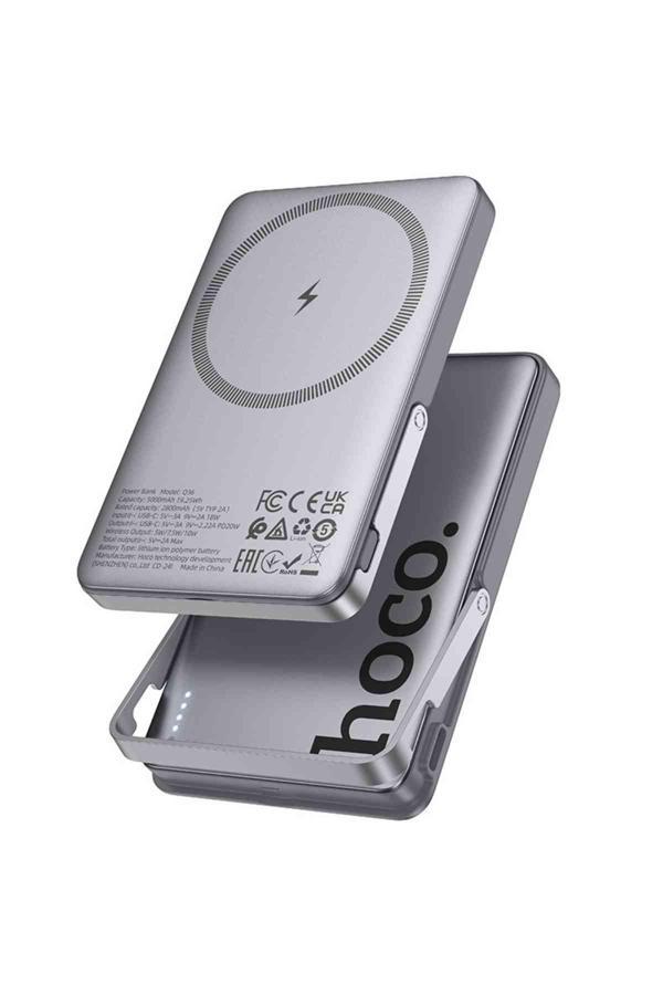 Hoco Q36 Sunlight 5.000 mAh 20W Type-C Çıkışlı PD Kablosuz Şarj Özellikli Standlı Powerbank - Image 1