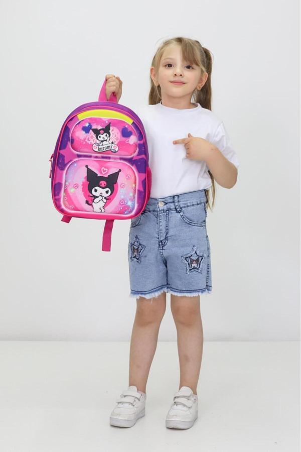 Kuromi Temalı Sevimli Ortopedik Anaokulu ve İlkokul Çantası - Image 1