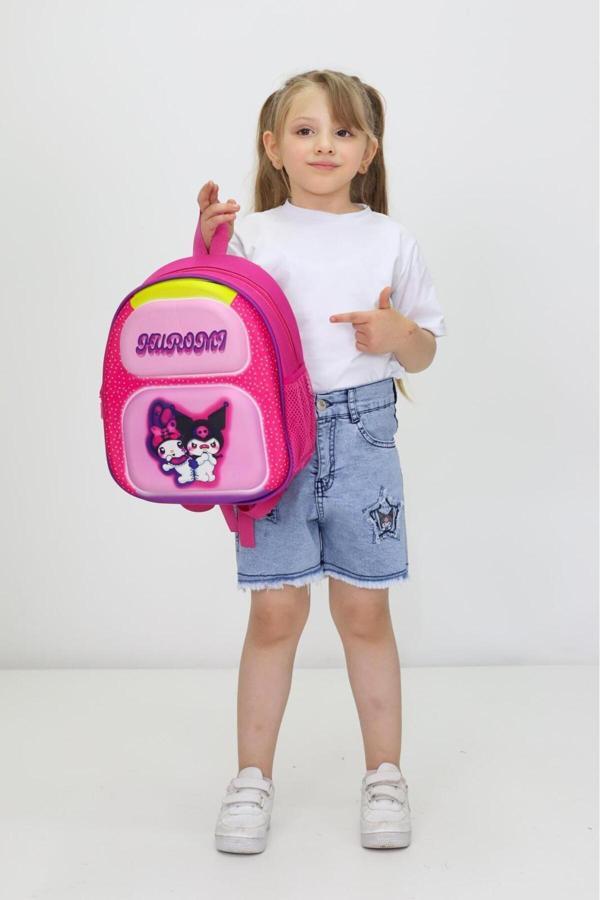 Kuromi Temalı Sevimli Ortopedik Anaokulu ve İlkokul Çantası - Image 1