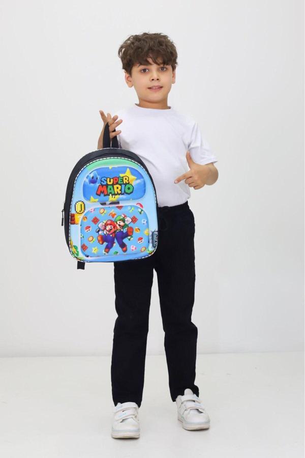 Süper Mario Temalı Macera Dolu Ortopedik Anaokulu ve İlkokul Çantası - Image 1