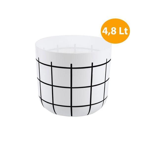 Omnipazar KRS-213 Dekoratif Karo Desenli Saksı 4.8 Litre No 3 - Image 1