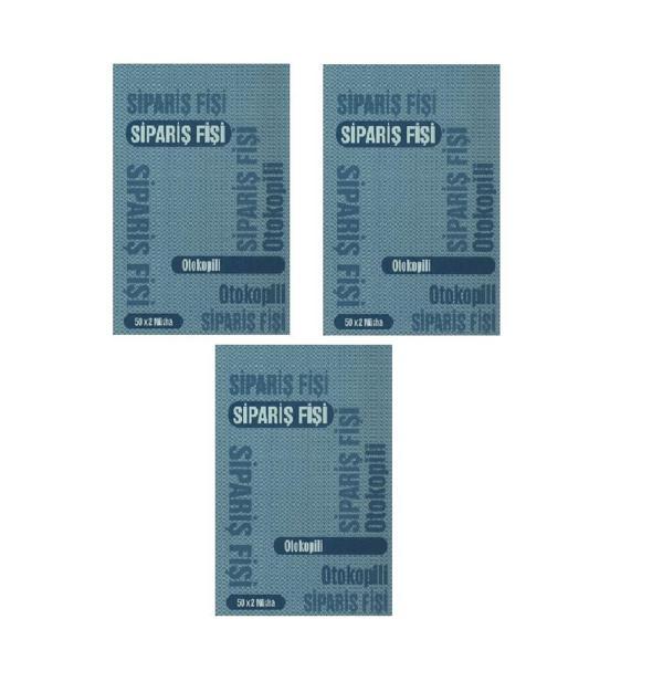 Sipariş Fişi Otokopili A5 Gürmat Otokopili Sipariş Fişi 14x20 3 Adet - Image 1