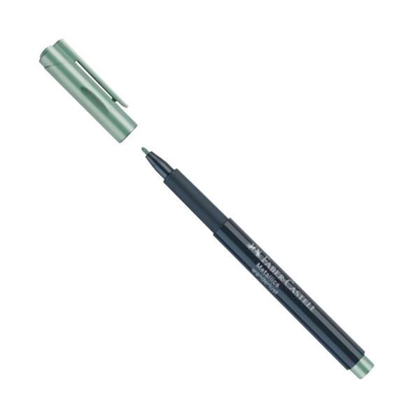 Turkuaz Metalik Marker Kalem 1.5 mm Keçe Uçlu 1 Adet Faber Turkuaz Metalik Markör Davetiye Kalemi 1 Adet - Image 1
