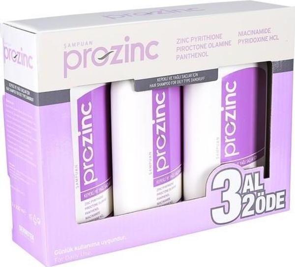 Prozinc Kepek Şampuanı Normal Ve Yağlı Saçlar Için Günlük Saç Bakım Şampuanı 3X300 Ml - Image 1