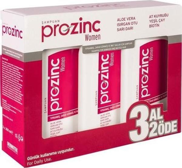 Prozinc Women Kırmızı Set Şampuan 300 Ml - 3 Al 2 Öde - Image 1