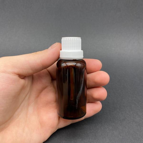 30 cc Fırçalı Cam  Şişe - Amber , 30 ml Kilitli Kapaklı Fırçalı Cam Şişe  x 3 Adet - Image 1