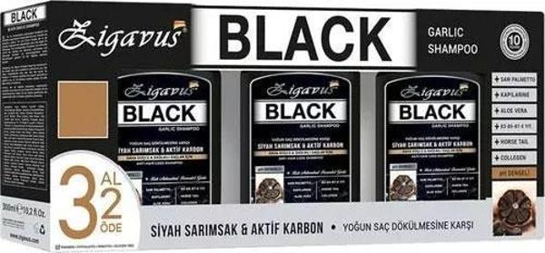 Zigavus Black Siyah Sarımsaklı Şampuan 300 Ml 3 Al 2 Öde - Image 1
