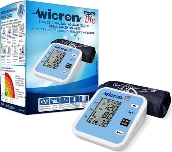 Wicron Life Türkçe Konuşan Koldan Ölçer Tam Otomatik Dijital Tansiyon Aleti - Image 1