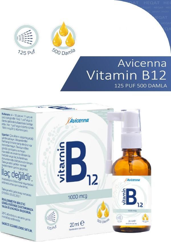 Avicenna B12 Vitamini 1000 Mcg 20 Ml - Image 1