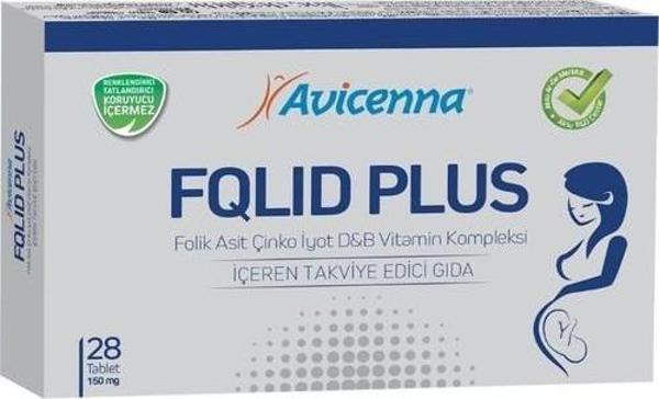 Avicenna Folid Plus Çinko İyot D -B Vitamin Kompleksi 28 Tablet - Image 1