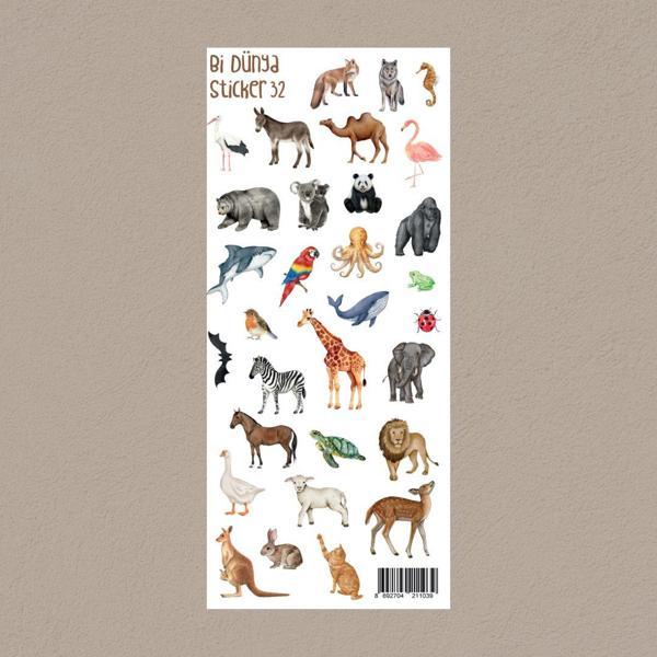 M32 – Hayvan Temalı Sticker Seti - Image 1