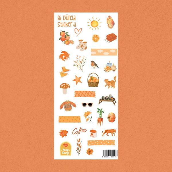 M41 – Turuncu Dünya Sticker Seti - Image 1