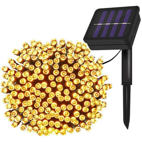 Bahçe Keyfi için Solar Şarjlı 12MT 100LED Gün Işığı Şerit Aydınlatma - Image 1