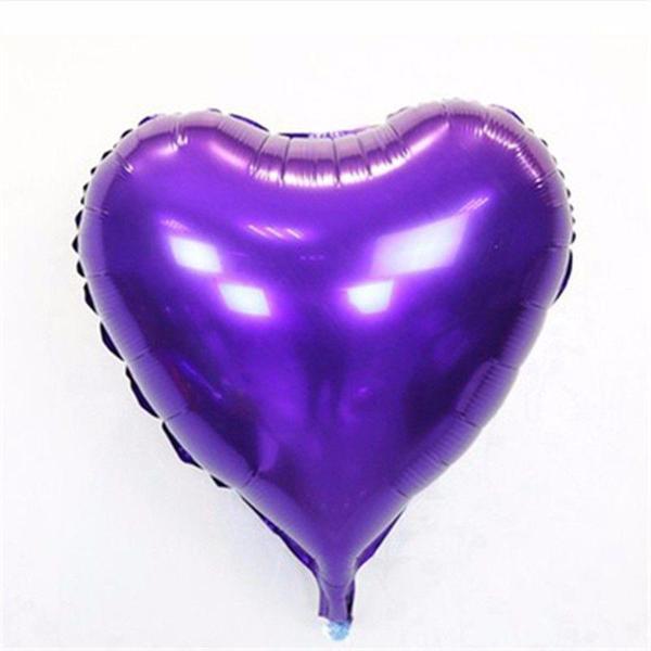 Büro Ev Partisi için 100CM Mor Kalp Folyo Balon  - Image 1