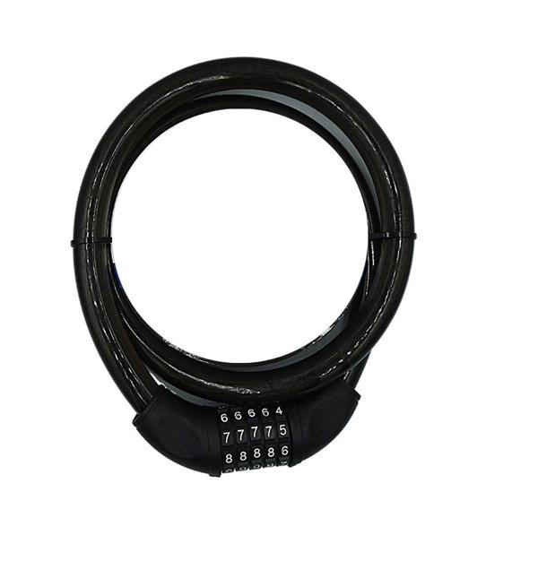 Motosiklet Bisiklet için 20MMx120CM Siyah 5 Şifreli Güvenlik Sabitleme Kilidi - Image 1