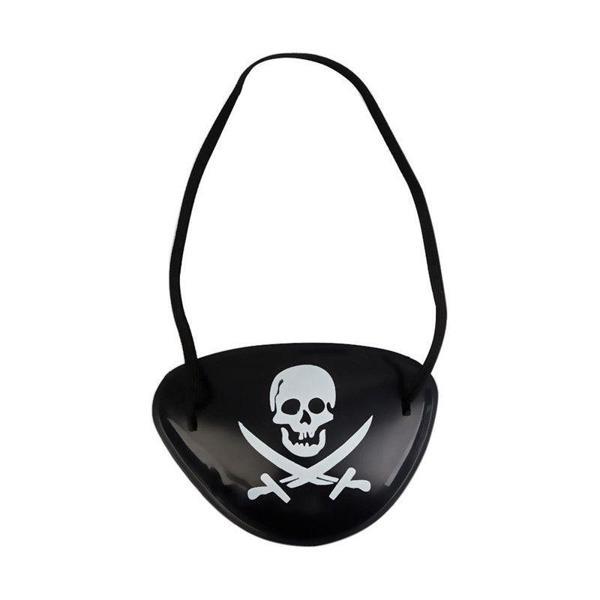 Siyah Kuru Kafa Baskılı Plastik Korsan Maske Bandı - Image 1