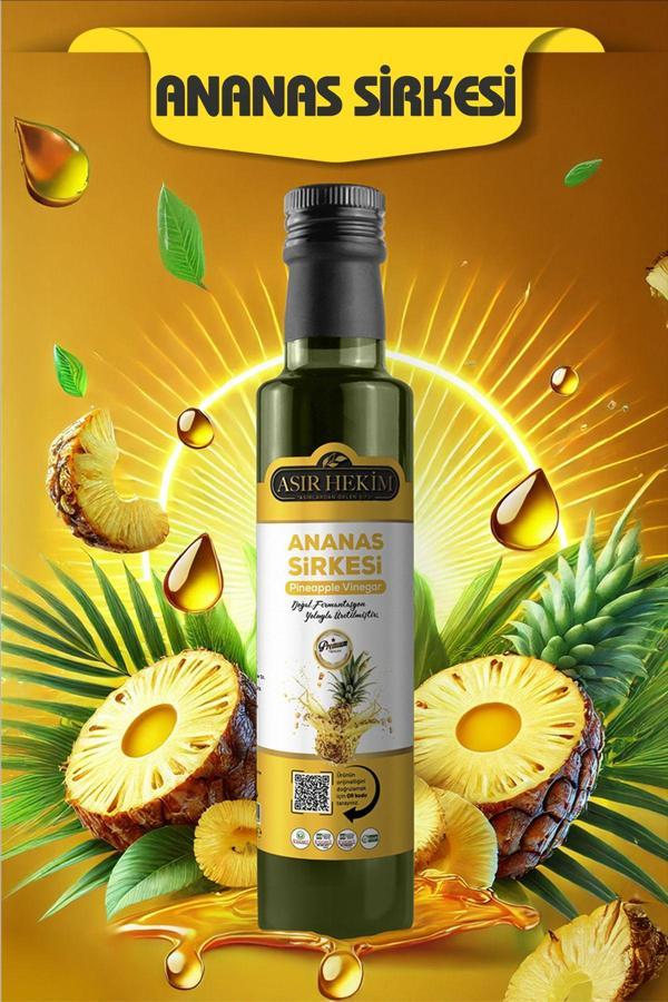 Asır Hekim Ananas Sirkesi Doğal Fermantasyon Natural 500 Ml - Image 1