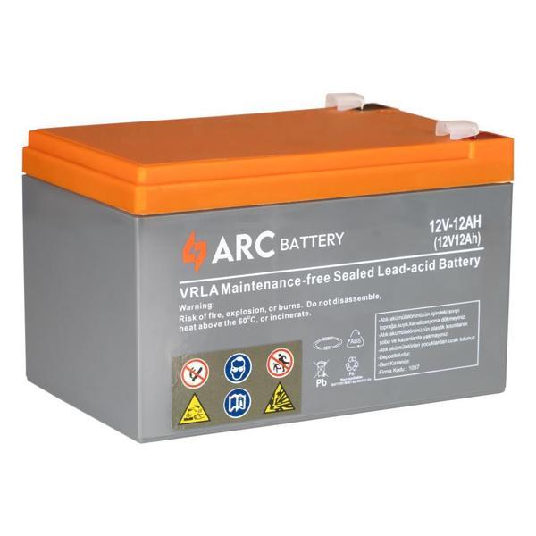 Arc 12 Volt 12 Amper Ups Akü Üretim 2024 - Eski Akü İadesiz - Image 1