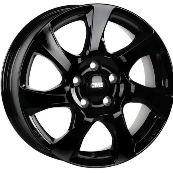CMS-1059-12 6.0x15" -5x100 ET45 54.1 Complete Black Gloss Jant (4 Adet) - Image 1