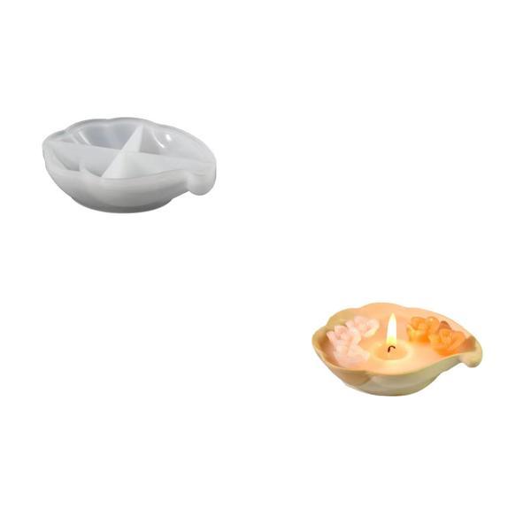 Epoksi Deniz Kabuğu Tealight Mumluk Ev Dekorasyonu Silikon Ve Taş Tozu Kalıbı - Image 1