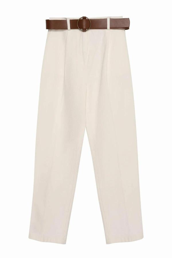 Quzu Beli Kemerli Kadın Pantolon 21K70755 - Image 1