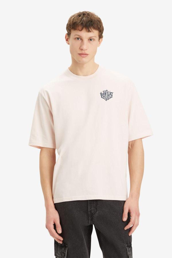 Graphic  Loose Erkek Pudra  T Shirt 001TR-0000 - Image 1