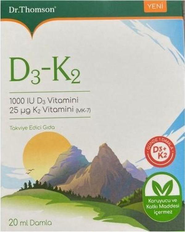 Dr. Thomson Vitamin D3K2 Damla 20 Ml - Image 1